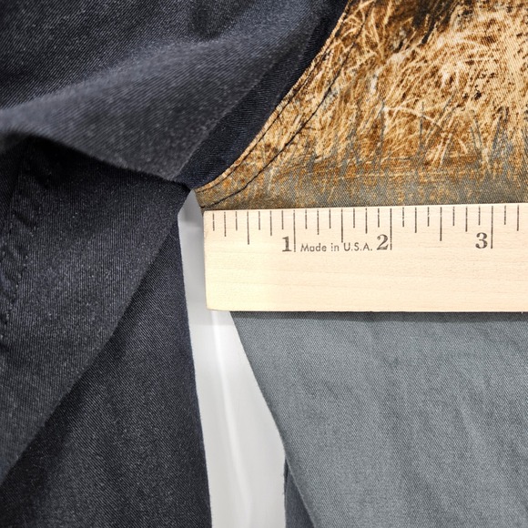 Bit & Bridle Shirt Mens Large Black Gray Western Horses Button Down Long Sleeve - Picture 7 of 9